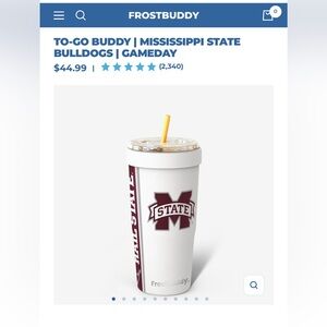 Frost Buddy Mississippi State Bulldogs Insulated Cup - White and Maroon